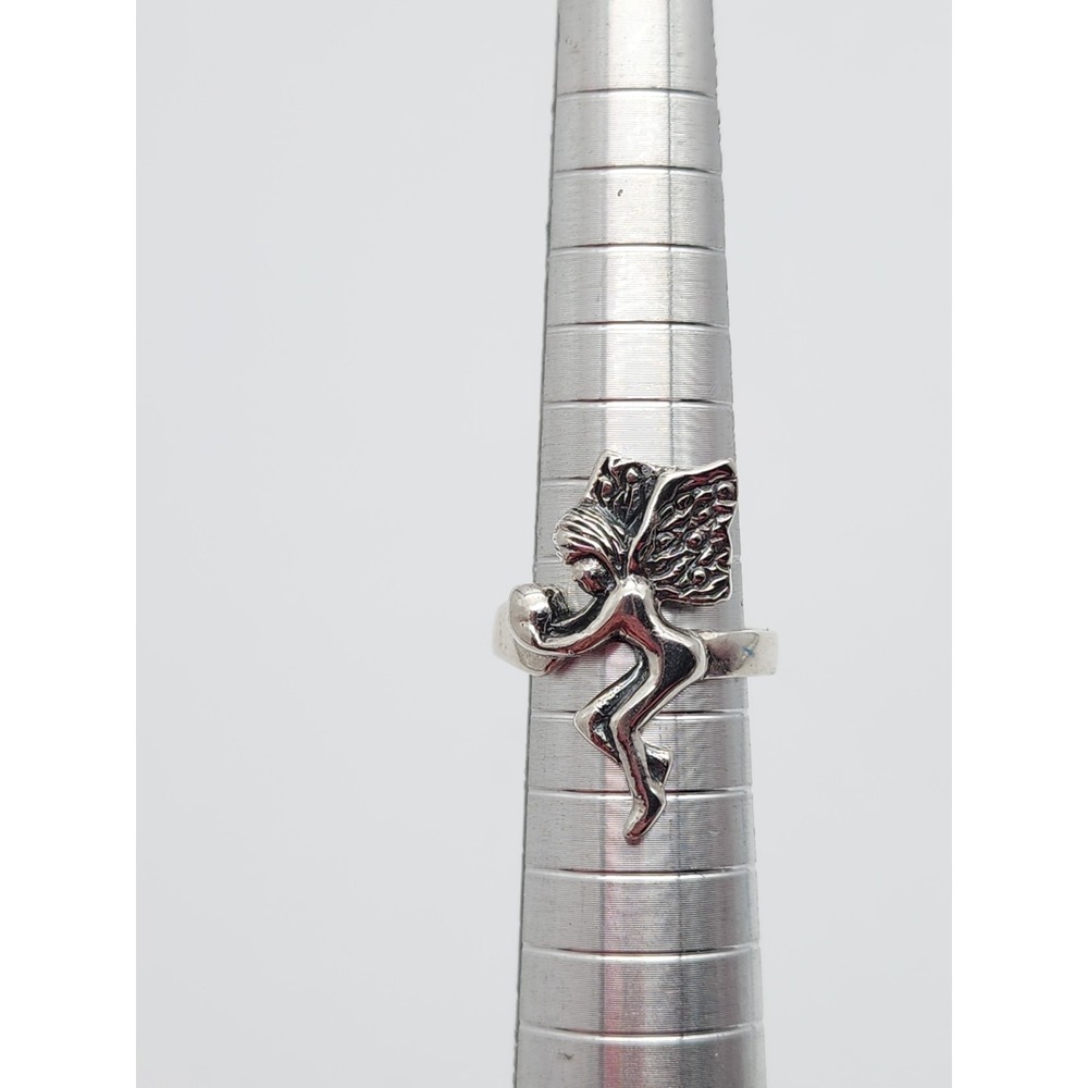 925 Sterling Silver Figural Pixie Ring Size 4.5